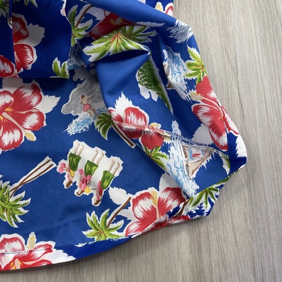 Kailua Hawaiian Button Up Shirt Hula Girl Surfer Men’s Size L Large Hawaii - Picture 5 of 10